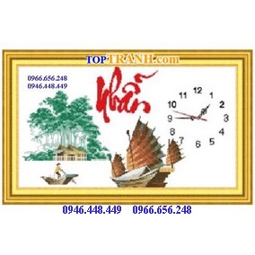 Tranh thêu DH chữ Nhẫn